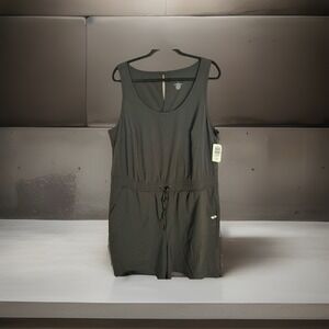 Torrid NWT Black Sleeveless Romper Size 1 Modern Casual Drawstring Waist